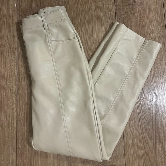 Aritzia Rebel Vegan Leather Pants - Size 8 - Picture 3 of 4